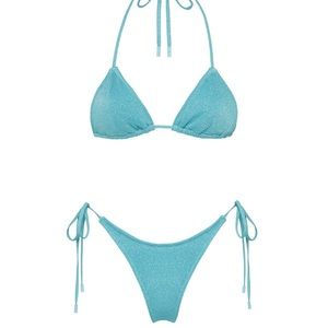Triangl- stevie baby blue sparkle bikini